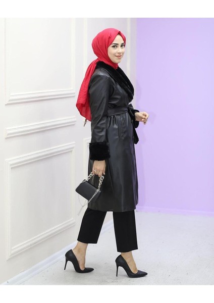 Kadın Astarlı Deri Trençkot fiyatları