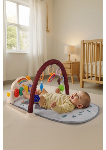 Elite Babycim Piyanolu Gökkuşağı Oyun Halısı 1 Adet