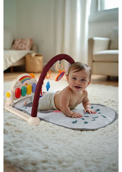 Elite Babycim Piyanolu Gökkuşağı Oyun Halısı 1 Adet