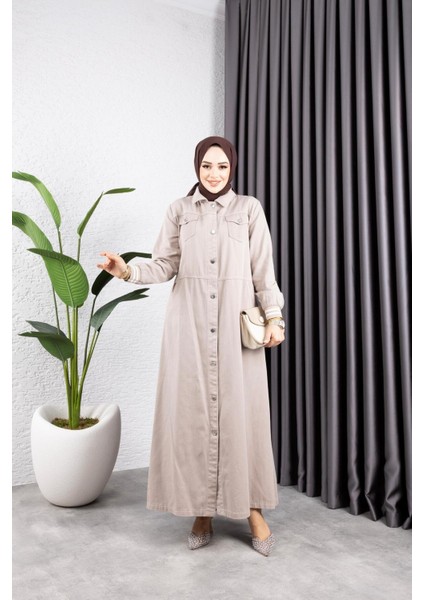 Kadın Düğmeli Pamuk Gabardin Kap fiyatları