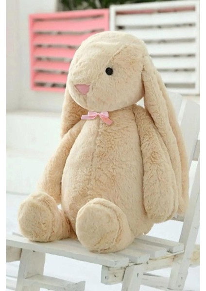 Elite Oyun ve Uyku Arkadaşım Sevimli Uzun Kulak Bunny Peluş Tavşan 65 cm ( %100 Yerli Ürün) 1 Adet