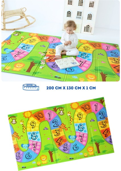 Elite Katlanabilir Çocuk Oyun Halısı, 200X130X1 cm Oyun Matı 1 Adet