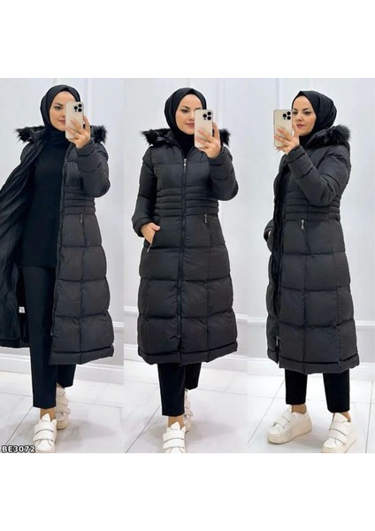 Kadın Kapüşonlu Dolum Şişme Mont