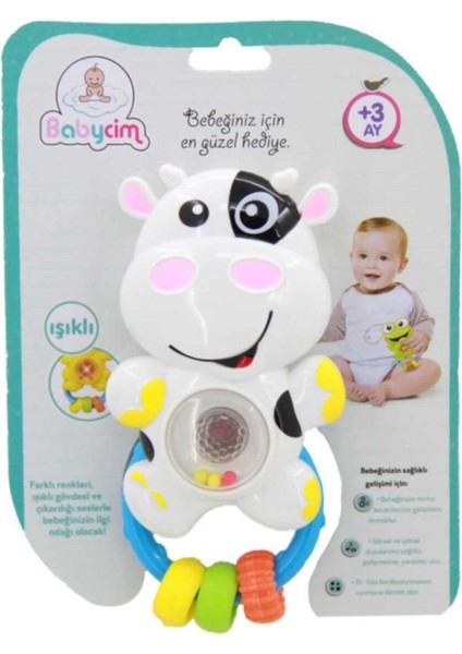 Elite - Babycim-Sesli Pilli Inek Çıngırak D:1 1 Adet