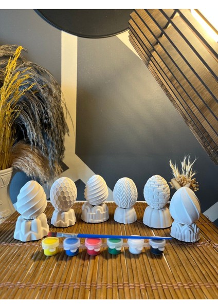Elite Desenli Yumurta (3d) Taş Boyama Paskalya Yumurtası Egg Taş Boyama Seti Çocuk Gelişimi Etkinlik 1 Adet indirimleri