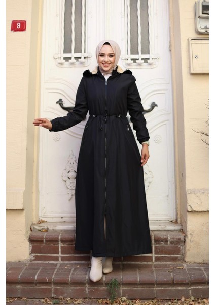 Kadın Fermuarlı Cepli Kapüşonlu Bondit Mont fiyatları