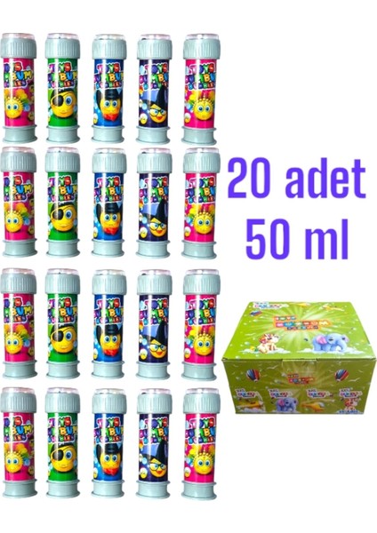 Elite Üflemeli Baloncuklu Köpük Oyunu 50ML Likit 20 Adet 1 Adet