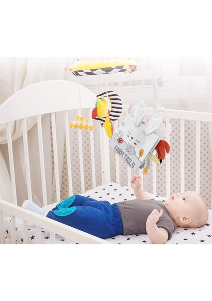 Elite Zilli Hışırtılı Bebek Kitabı 3D Montessori Yıkanabilir Bez Kitap Tavşan 1 Adet