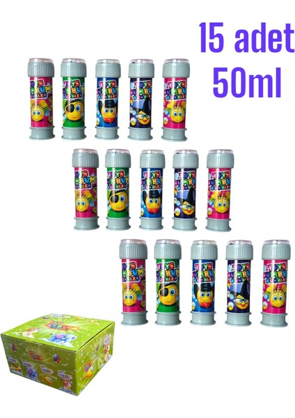 Elite Üflemeli Baloncuklu Köpük Oyunu 50ML Likit 15 Adet 1 Adet