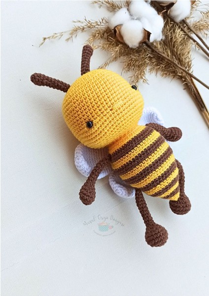 Elite Arı Vız Vızz- Harika Hayvanlar Serisi Doğal Amigurumi Oyuncak (22 Cm) 1 Adet modelleri