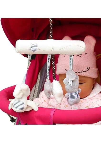 Elite Bebek Beşik Puset Peluş Eğitici Çıngıraklı Oyuncak Bebek Arabası Asılan Yıkanabilen Oyuncağı 1 Adet