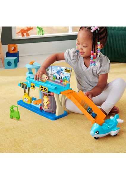 Elite Fisher-Price Little People Eğlenceli Havaalanı, Uçak ve 3 Aksesuar, Bebekler Için Oyun Seti HTJ26 1 Adet modelleri