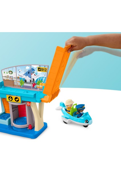 Elite Fisher-Price Little People Eğlenceli Havaalanı, Uçak ve 3 Aksesuar, Bebekler Için Oyun Seti HTJ26 1 Adet indirimleri