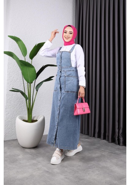 Kadın Kar Yıkamalı Kot Salopet fırsatları