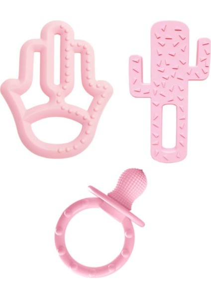 Elite Silikon Diş Kaşıyıcı Seti - Pinky Pink 1 Adet