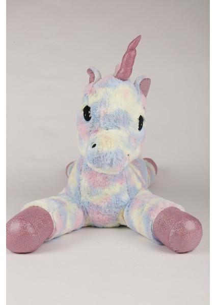 Elite Peluş Uzanan Rengarenk Unicorn Oyun ve Uyku Arkadaşı Yastık 80 cm 1 Adet fırsatları