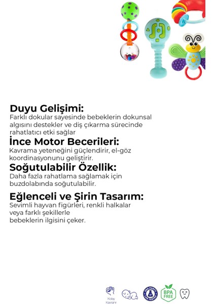Elite Bebeğimin Ilk Çıngırakları 4'lü Set 1 Adet
