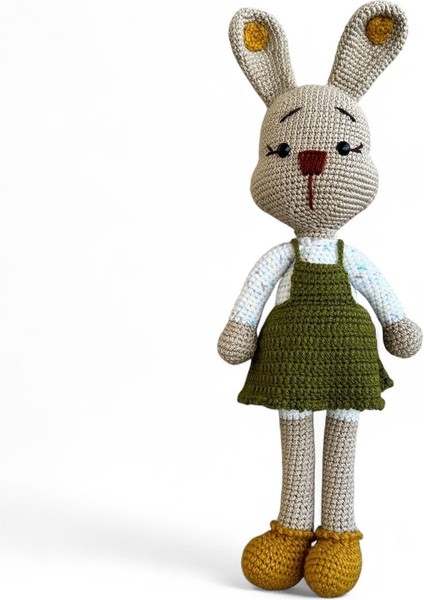 Elite El Yapımı Amigurumi Tavşan Bebek Uyku Arkadaşı - Zeytin Elbiseli 1 Adet modelleri