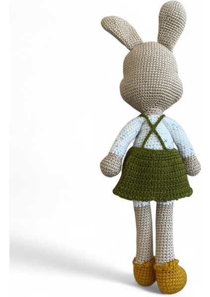 Elite El Yapımı Amigurumi Tavşan Bebek Uyku Arkadaşı - Zeytin Elbiseli 1 Adet fırsatları