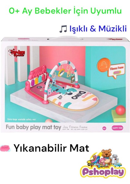 Elite Dinopiano – Işıklı Müzikli Dinozor Oyun Halısı | Fonksiyonlu Piyano, 0+ Ay, Yıkanabilir Mat 1 Adet