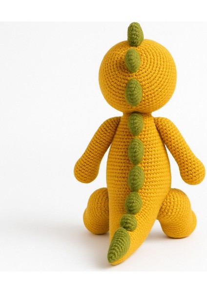 Elite El Örgüsü Amigurumi Dinozor, %100 Pamuk Iplikten, 35 Cm, Sevimli El Yapımı Oyuncak 1 Adet indirimleri