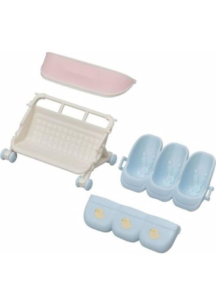 Elite Sylvanian Families Üçüz Bebek Arabası 1 Adet modelleri
