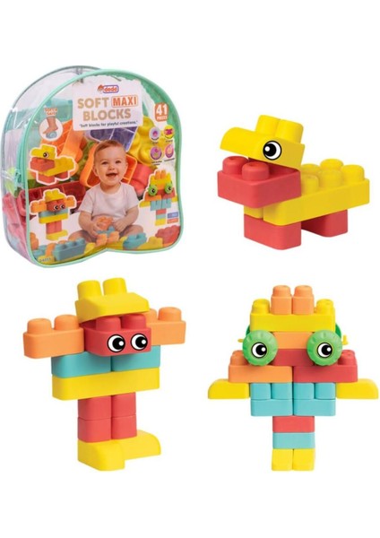 Elite Oyuncak Çantalı Soft Maxi Bloklar 41 Parça 04055 1 Adet