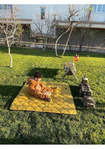 Elite Kare Kapitone %100 Pamuk Bebek Oyun Minderi - Ayçiçeği 1 Adet modelleri