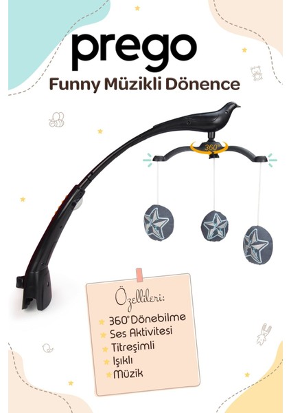 Elite Funny Titreşimli Müzikli Işıklı Oyun Parkı Park Yatak Dönencesi 1 Adet
