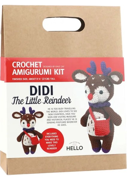 Elite Amigurumi Didi Küçük Ren Geyiği Kiti 1 Adet
