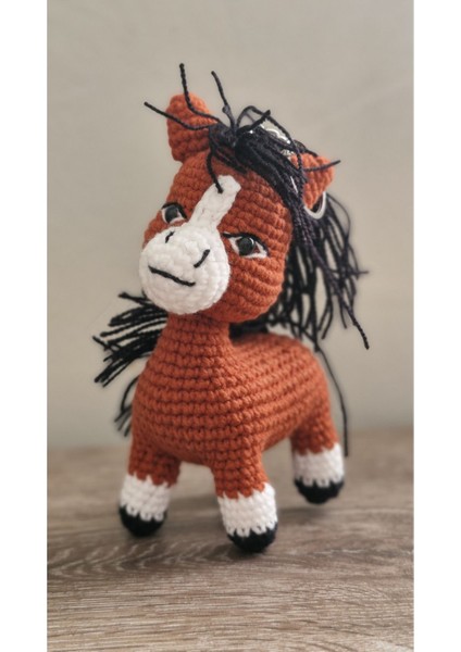 Elite Amigurumi At Anahtarlık – Neşeli Turuncu Figür El Yapımı Oyuncak 1 Adet modelleri