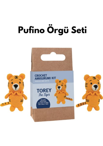 Elite Kaplan Amigurumi Tığ Kiti, Amigurumi Örgü Seti, Tığ Işi Amigurumi Örgü Oyuncak Seti 1 Adet