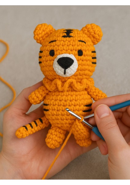 Elite Kaplan Amigurumi Tığ Kiti, Amigurumi Örgü Seti, Tığ Işi Amigurumi Örgü Oyuncak Seti 1 Adet fiyatları