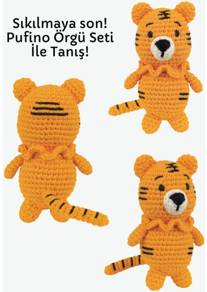 Elite Kaplan Amigurumi Tığ Kiti, Amigurumi Örgü Seti, Tığ Işi Amigurumi Örgü Oyuncak Seti 1 Adet modelleri