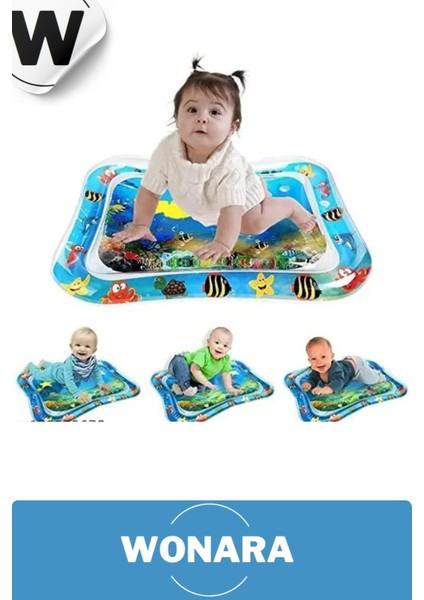 Elite Dayanıklı Bpa Içermez Güvenli Eğlenceli Bebek Kas Gelişimine Yardımcı Yatak Minder Su Oyun Matı 1 Adet