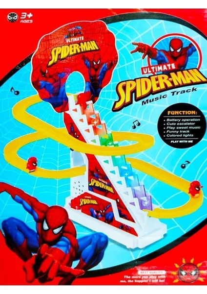 Elite Spiderman Merdiven Dön Dolaş Pilli Işıklı Yarış Merdiveni Spiderman Eğitici Aktivite Oyun Seti 1 Adet fırsatları