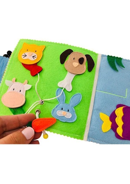 Elite Montessori Keçe Aktivite Kitabı Bebek Kitabı Panda Tasarım Kapak 12-24 Ay 1 Adet indirimleri