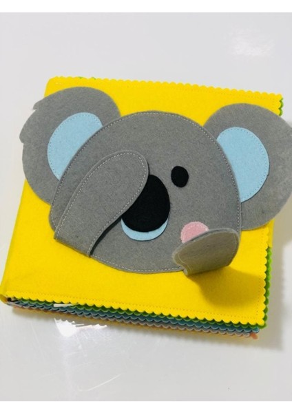Elite Montessori Bebek Kitabı Keçe Aktivite Kitabı Koala Tasarım Kapak 6-24 Ay 1 Adet