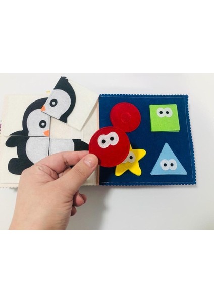 Elite Montessori Bebek Kitabı Keçe Aktivite Kitabı Koala Tasarım Kapak 6-24 Ay 1 Adet modelleri