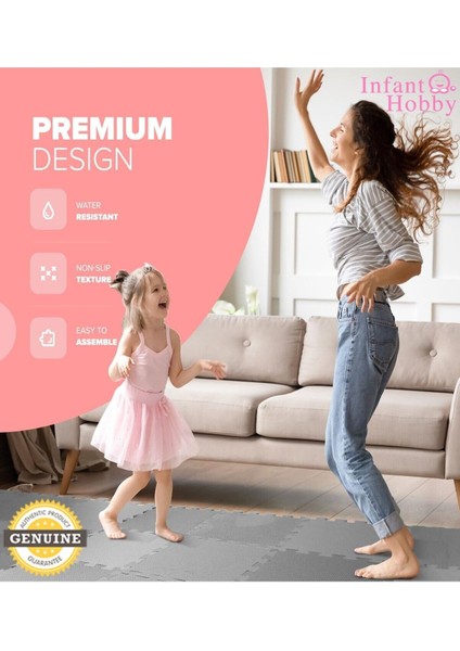 Elite Infant Hooby Premium Puzzle Köpük Karo Oyun Matı Seti 90X120 (12 Adet) 1 Adet