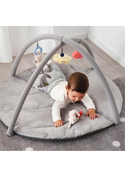 Elite Oyuncaklı Bebek Oyun Halısı 90X49 cm Gri Renk Aktivite-Bebek Jimnastiği Oyun Halısı 1 Adet fırsatları