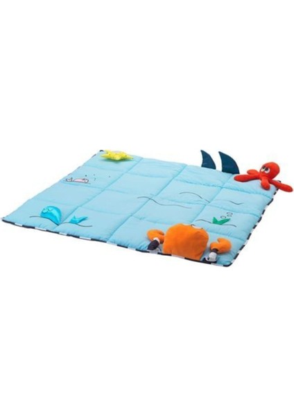 Elite Oyuncaklı Bebek Oyun Halısı 114X114 cm Meridyendukkan Mavi Renk Aktivite Oyun Halısı 1 Adet