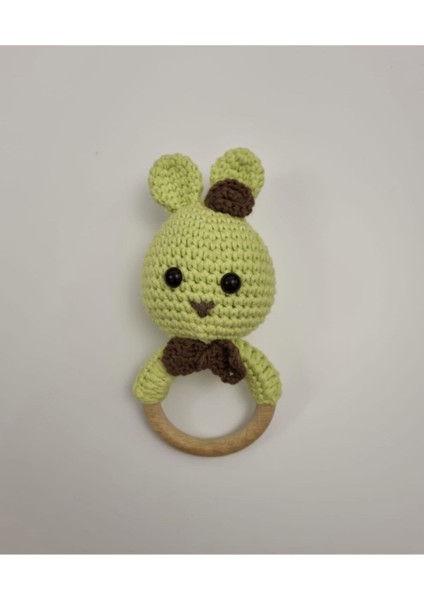 Elite Amigurumi Diş Kaşıyıcı Çıngırak Yeşil 1 Adet