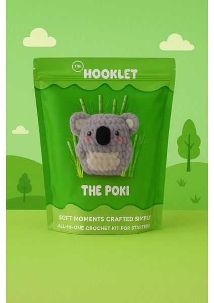 Elite The Poki, Koala Amigurumi Tığ Kiti, Tığ Işi Amigurumi, Amigurumi Örgü Seti, Örgü Kiti 1 Adet modelleri