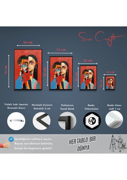 Çerçeveli Tablo Modern Soyut Sanat