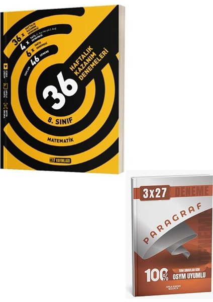Hız 2026 8. Sınıf Matematik 36 Haftalık Kazanım Denemeleri+Anla Kazan Paragraf