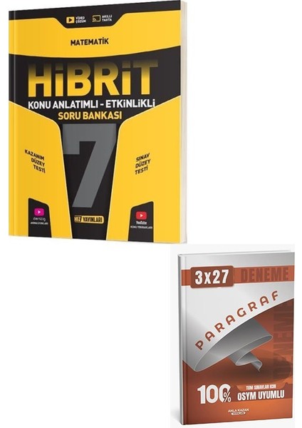 Hız 2026 7. Sınıf Matematik Hibrit Konu Anlatımlı Etkinlikli Soru Bankası+Anla Kazan Paragraf