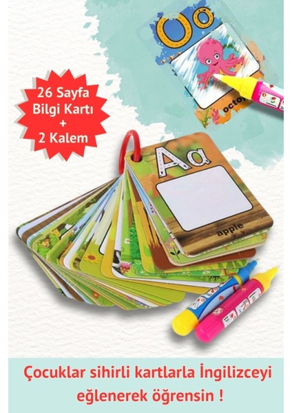 Elite Sihirli Su Boyama Alfabe Kartları–eğitici Gelişim Kartları-Ingilizce 3+ Yaş Çocuklar Için 1 Adet fiyatları