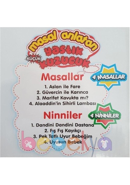 Elite Türkçe Masal Anlatan Yastık Kuzucuk 1 Adet
