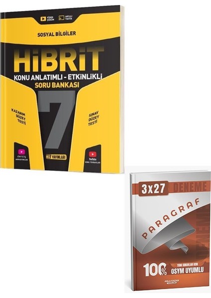 Hız 2026 7. Sınıf Sosyal Bilgiler Hibrit Konu Anlatımlı Etkinlikli Soru Bankası+Anla Kazan Paragraf